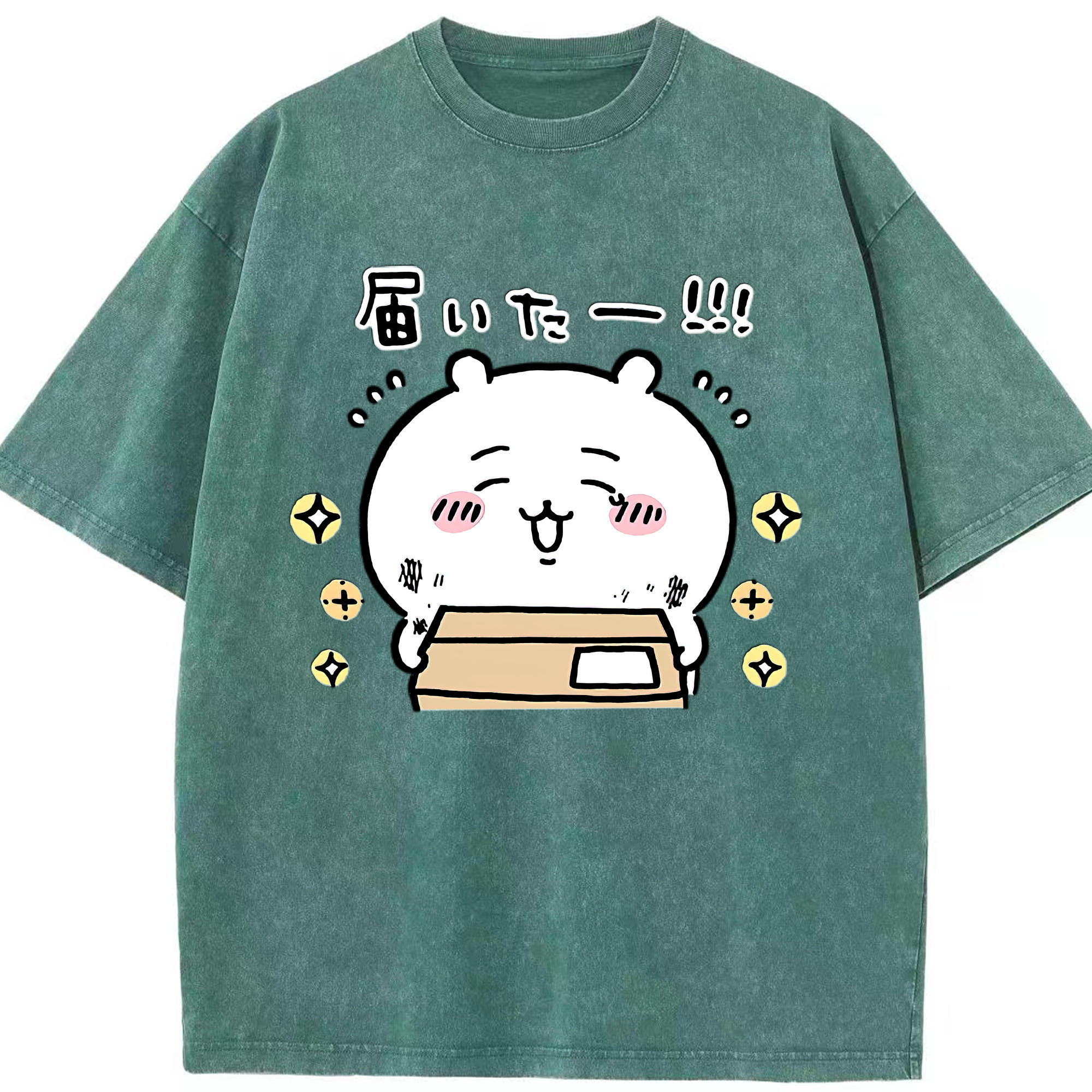 （画像用） ちいかわ ちいかわ Chii-kawa chiikawa 綿100% ヴィンテージ風 半袖Tシャツ（フロントプリント）